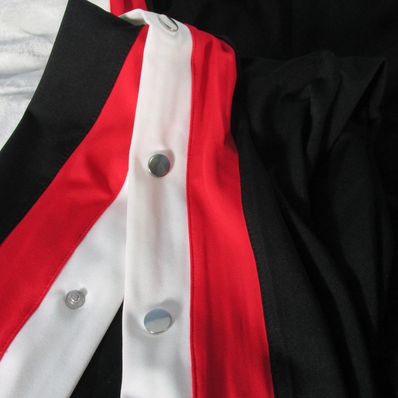 Black Friday Snap Side Wide Leg Track Jogger Pants - Picture 6 of 7